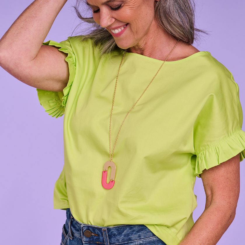 Collier - Dresden Halsketting Fuchsia