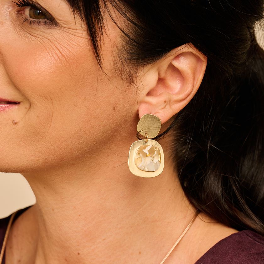 Boucles D'Oreilles - Galton Oorbellen Goudkleurig