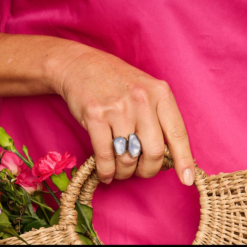 Bague - Kri4 Ring Lichtblauw