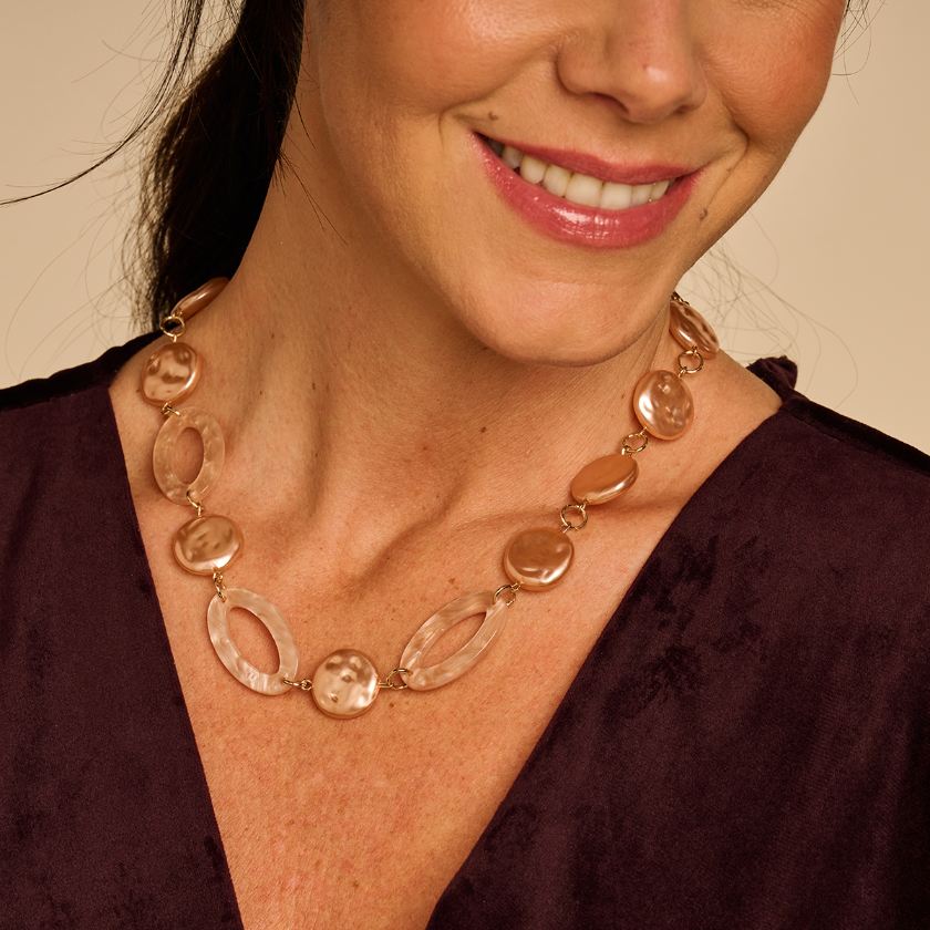 Collier - Karn Halsketting Beige