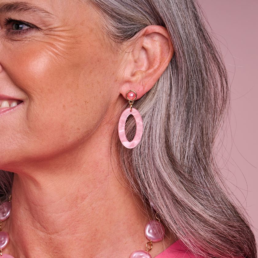 Boucles D'Oreilles - Karn Oorbellen Roze