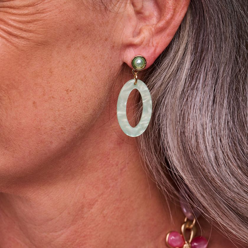 Boucles D'Oreilles - Karn Oorbellen Watergroen