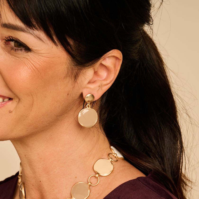 Boucles D'Oreilles - Kent Oorbellen Taupe