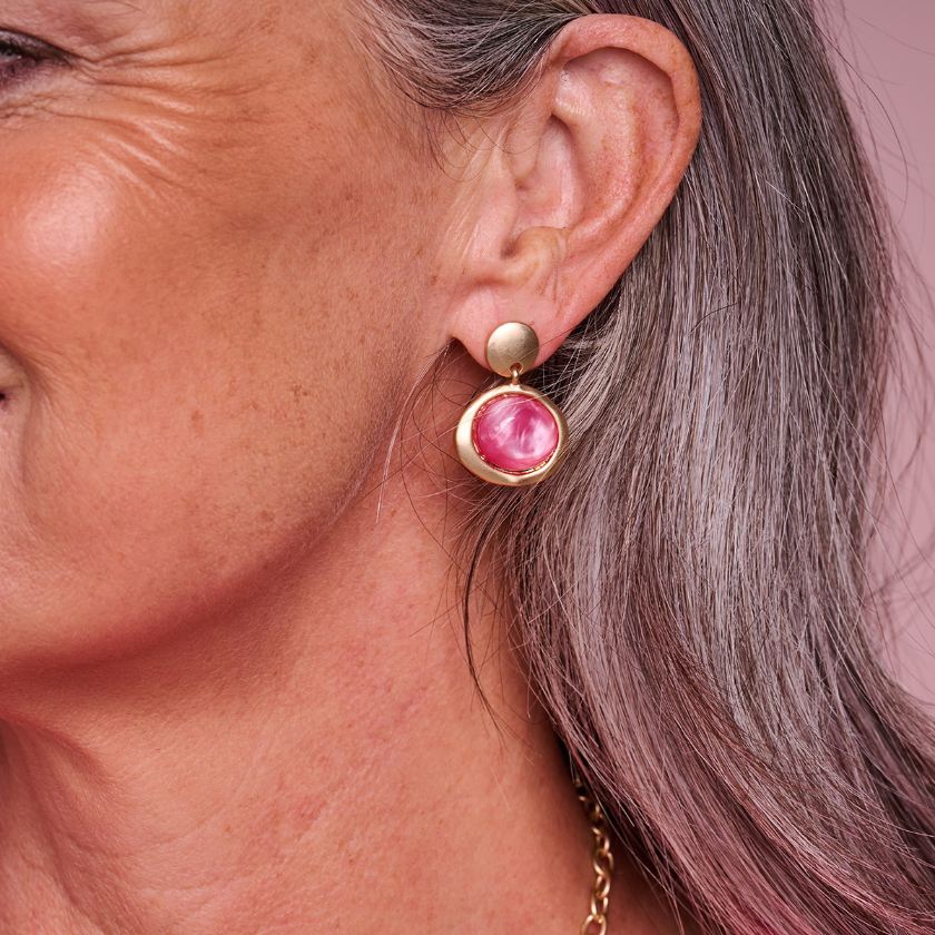 Boucles D'Oreilles - Kobe Oorbellen Fuchsia