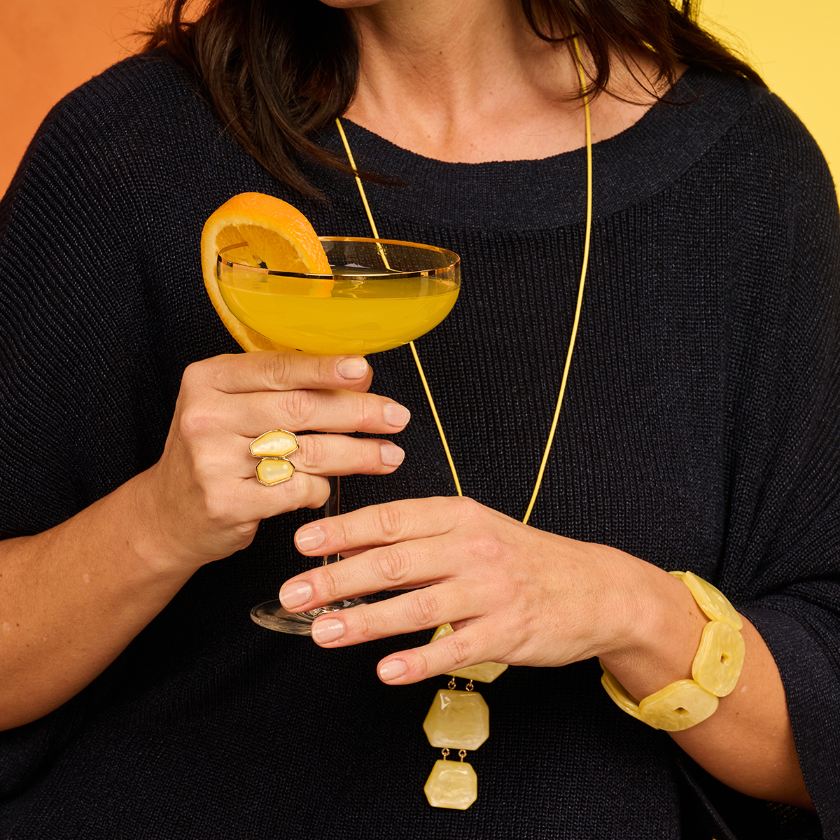 Collier - Koralie Halsketting Geel