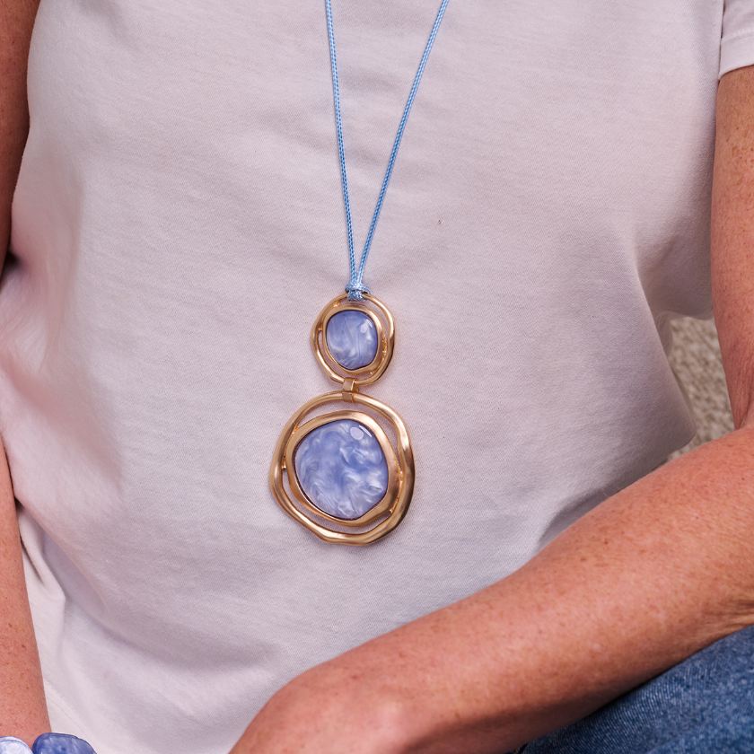 Collier - Kurt Halsketting Lichtblauw