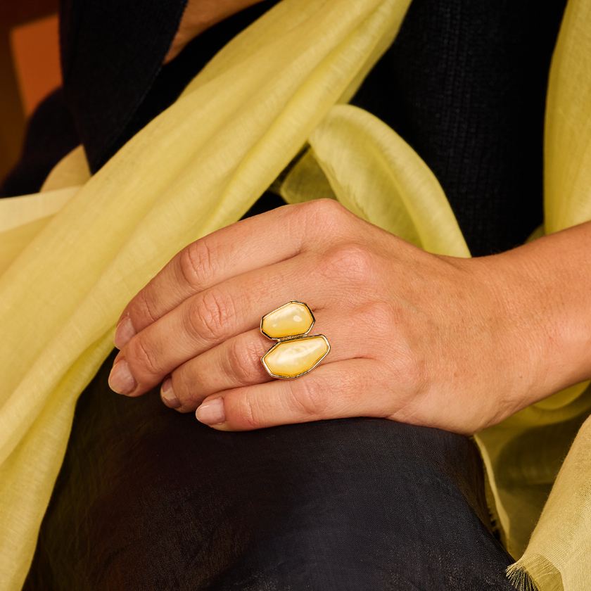 Bague - Kri4 Ring Geel