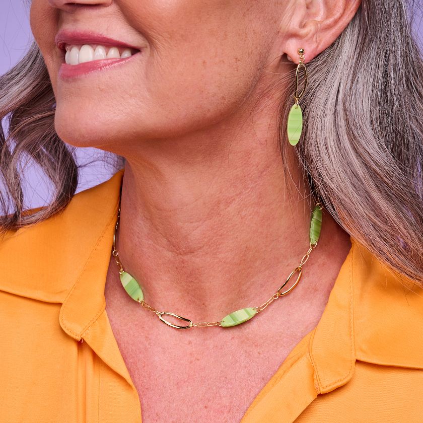 Boucles D'Oreilles - Macao Oorbellen Groen