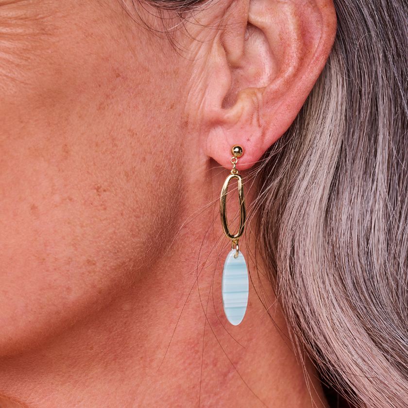Boucles D'Oreilles - Macao Oorbellen Blauw