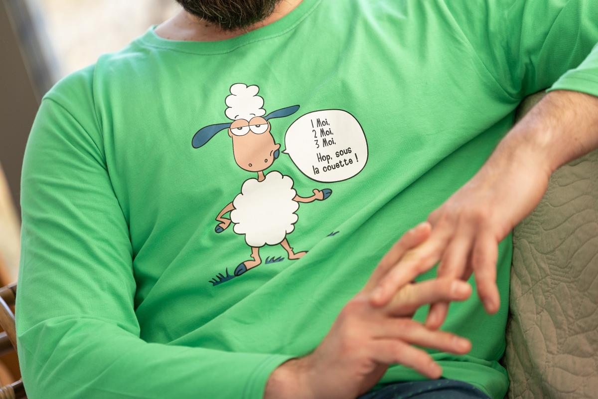 Homme - Long Pyjama - Vert 