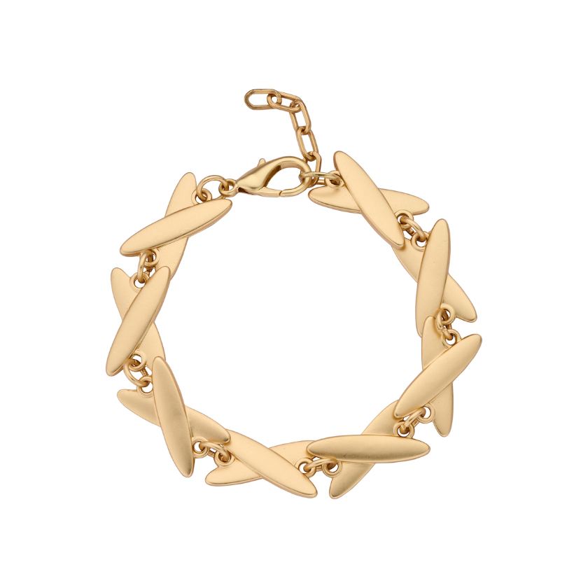 Bracelet - Octaaf Armband Goudkleurig Mat