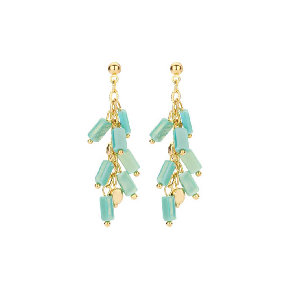 Boucles D&#39;Oreilles - Pan84 Vert Eau