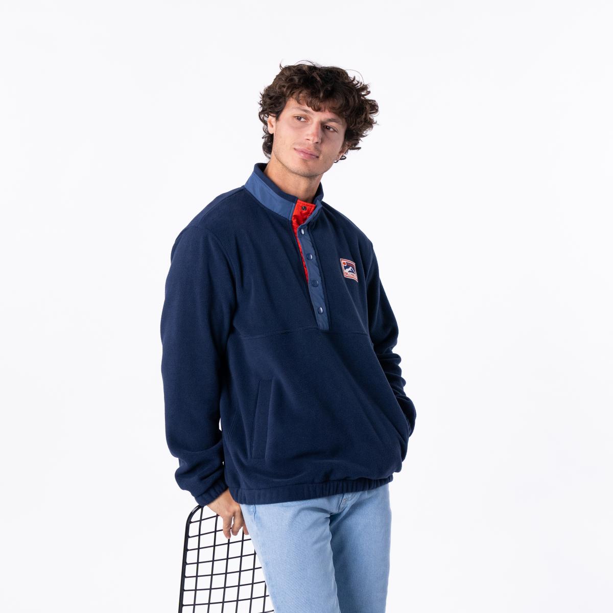 Sweat en polaire - Marine - Bleu