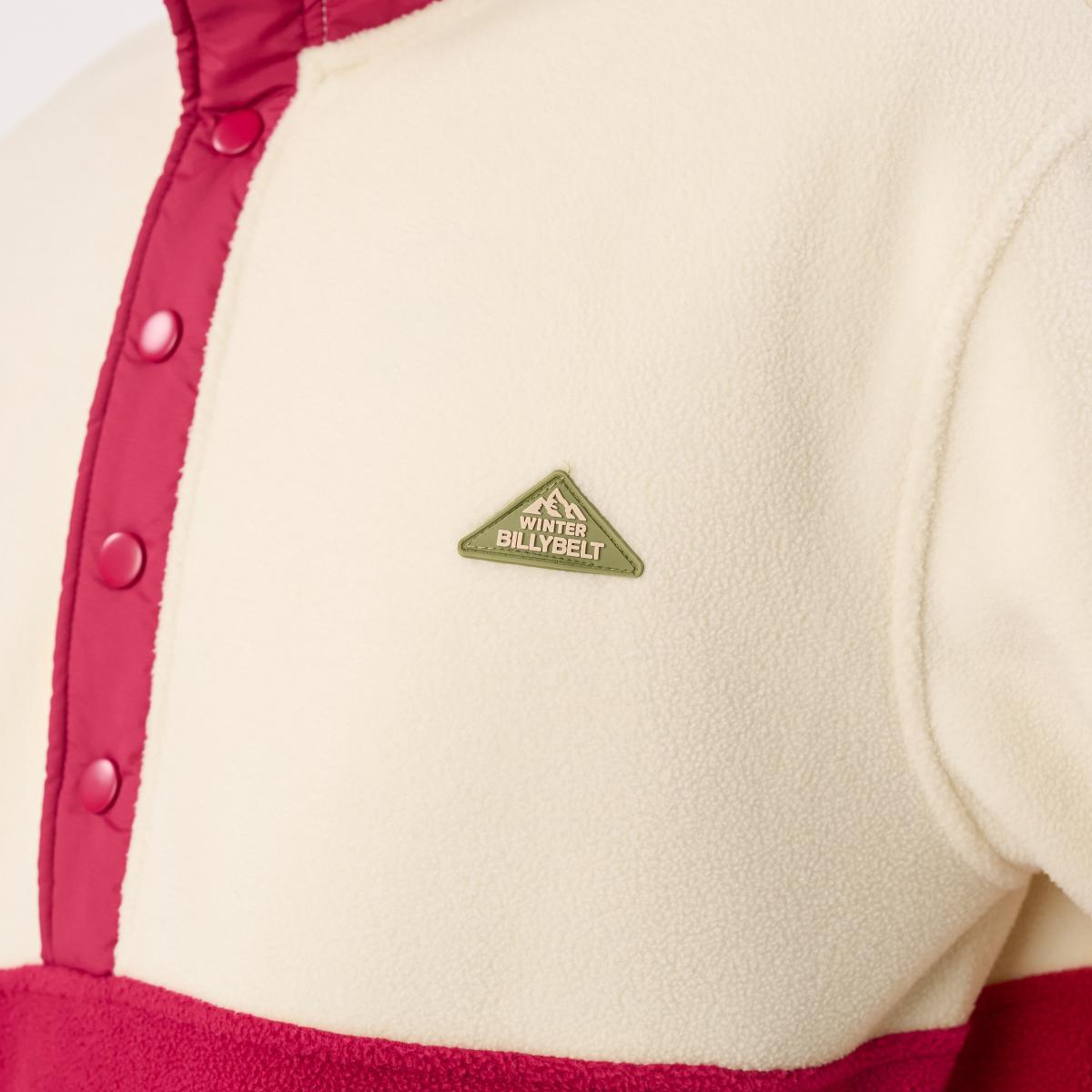 Sweat en polaire - Blanc et bordeaux
