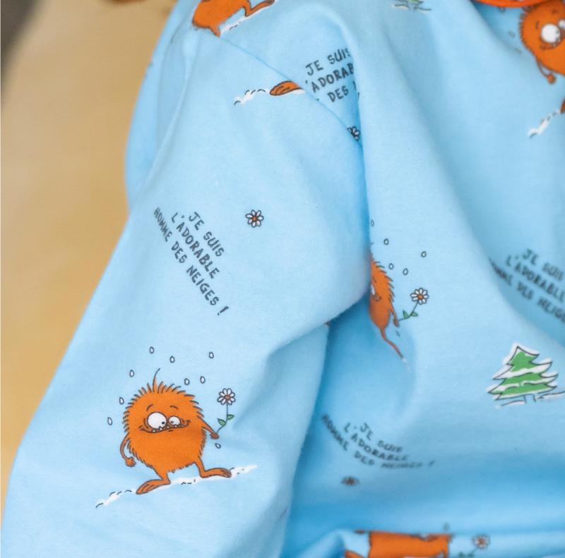 Pyjama flannelle - Femme - Bleu Tropical