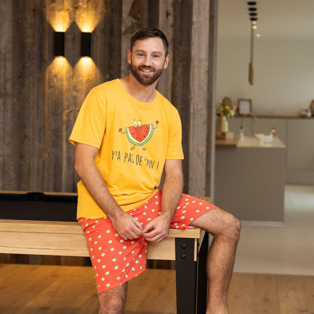 Homme - Short Pyjama - Ocre