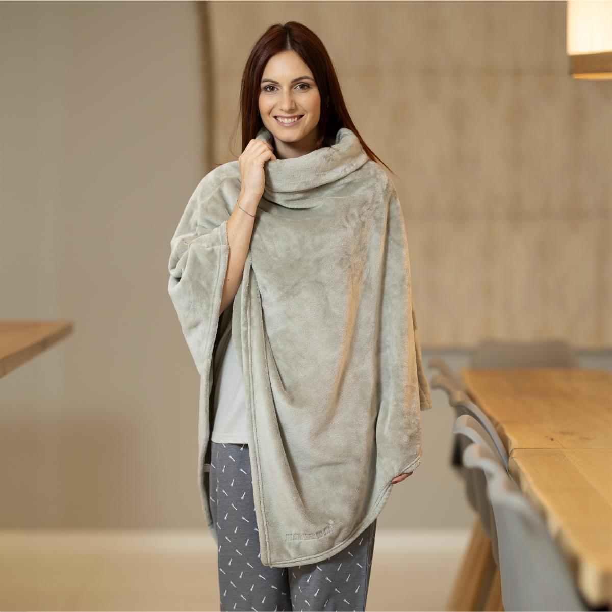 Poncho - Femme - Gris Paloma