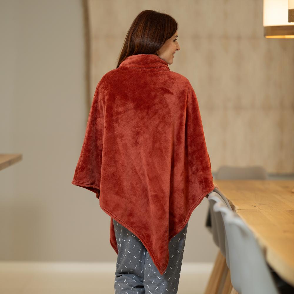 Poncho - Femme - Terracotta