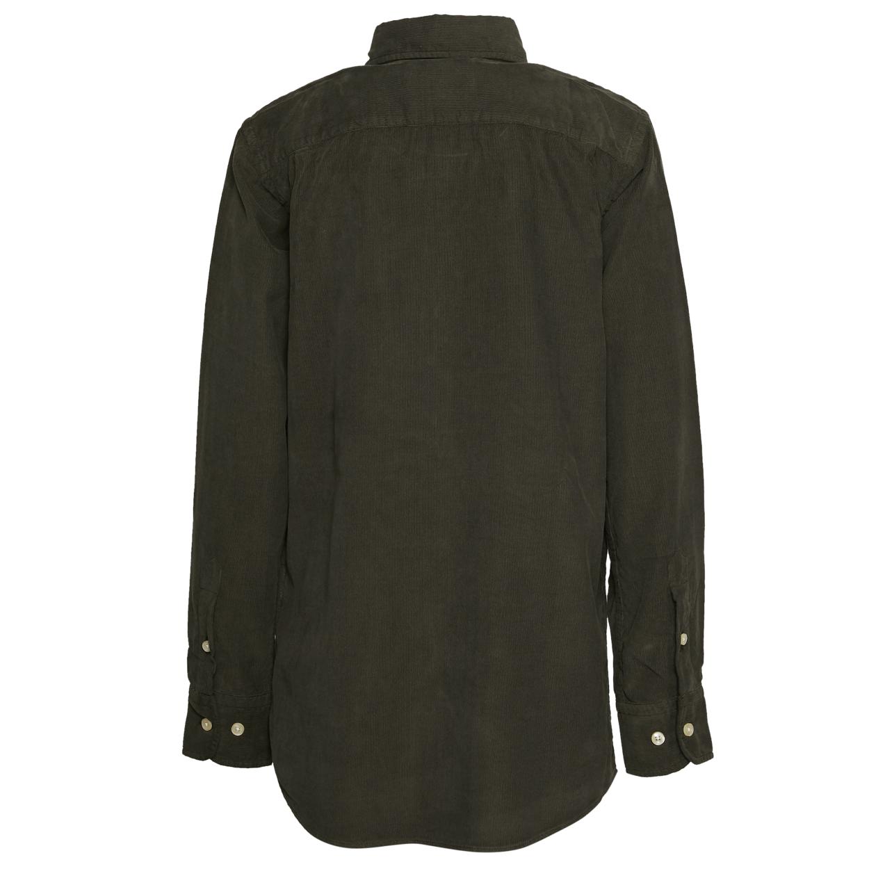 Custom Fit Wallstreet Velvet Shirt In Green - Vert