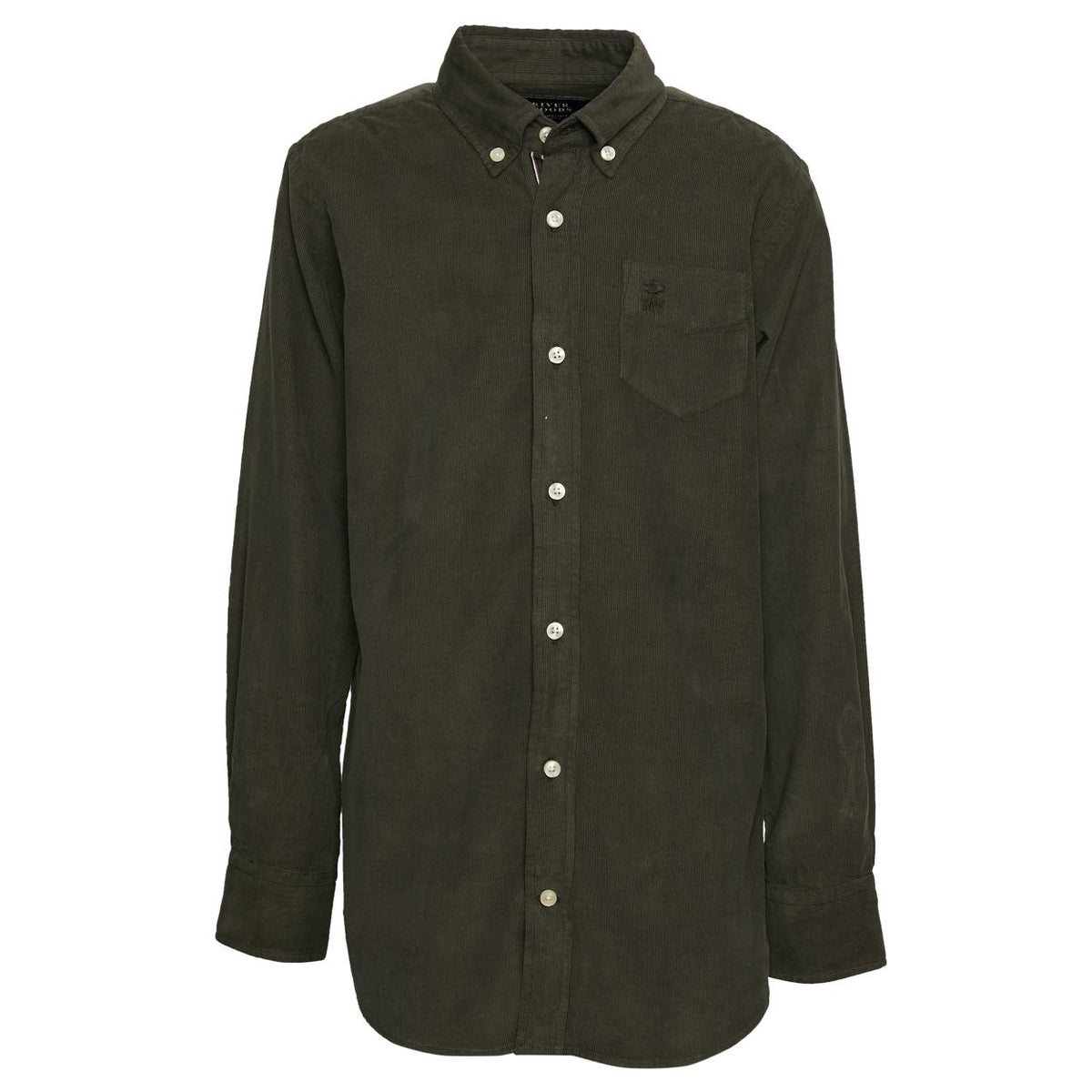 Custom Fit Wallstreet Velvet Shirt In Green - Vert
