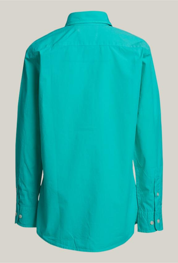 Custom Fit Poplin Shirt Mint - Vert