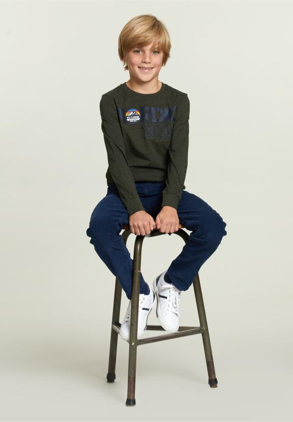 Slim Fit Cotton T-Shirt Woodstock - Vert