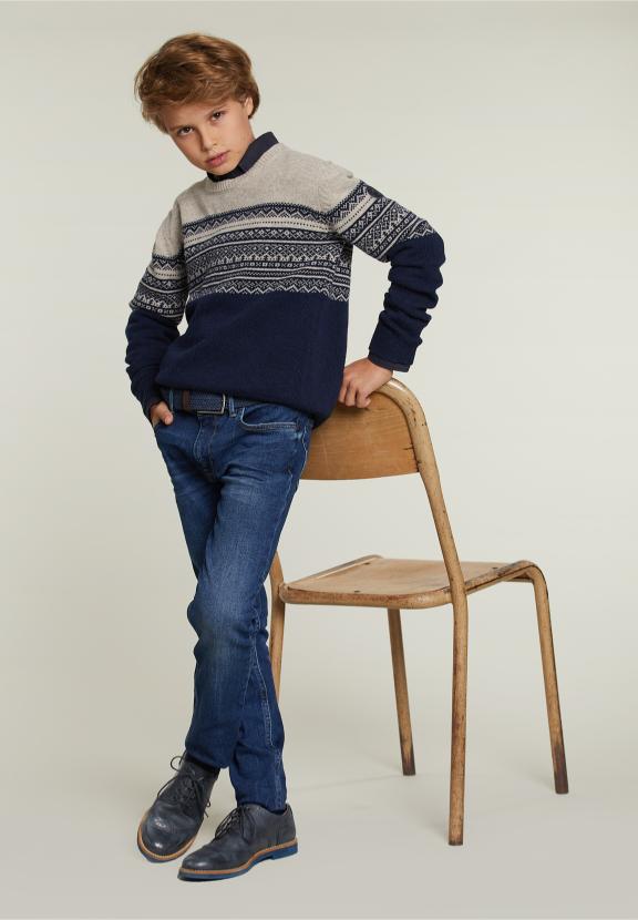 Chemise en Coton Sur Mesure Bleu Marine - Bleu - W