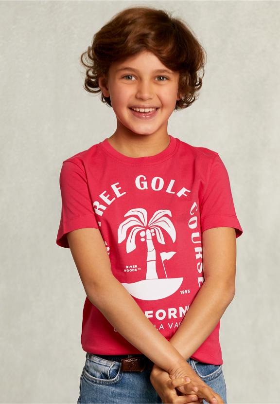 Normal Fit Basic T-Shirt In Flirt - Rose