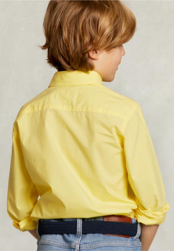 Custom Fit Poplin Shirt Banana - Jaune