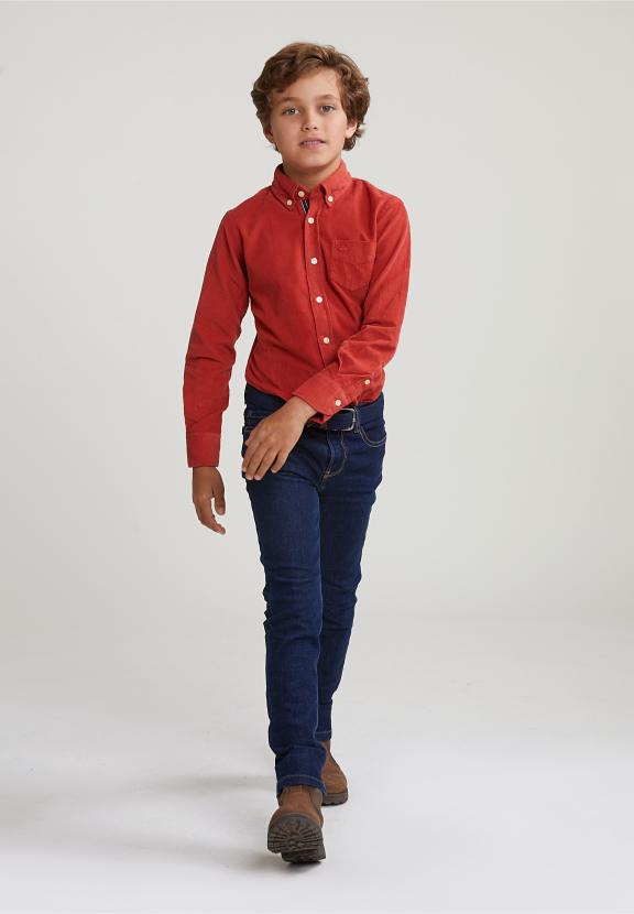 Custom Fit Corduroy Shirt Blush - Multi