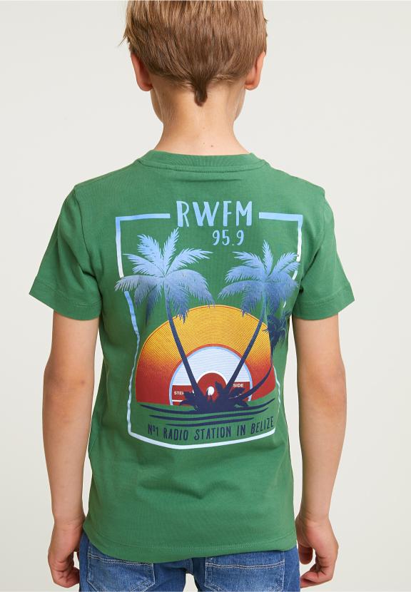 Normal Fit Basic T-Shirt Short Sleeves Belize Green - Vert