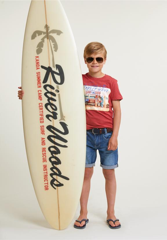 Normal Fit Basic T-Shirt Short Sleeves Scarlet Mix - Rose
