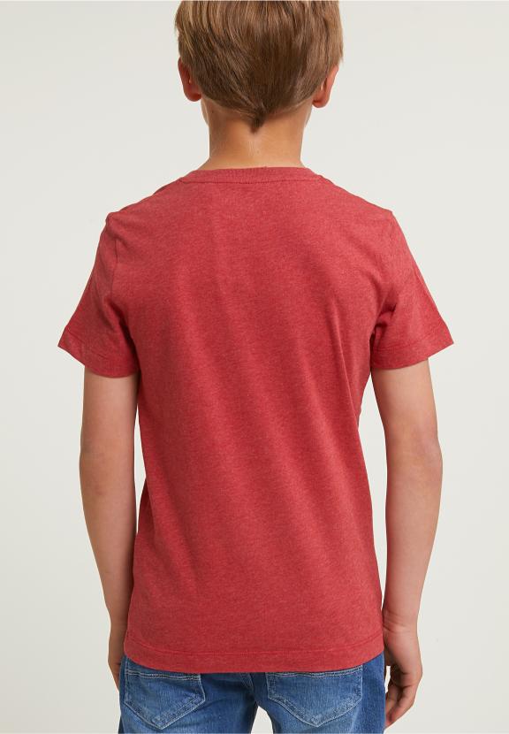 Normal Fit Basic T-Shirt Short Sleeves Scarlet Mix - Rose