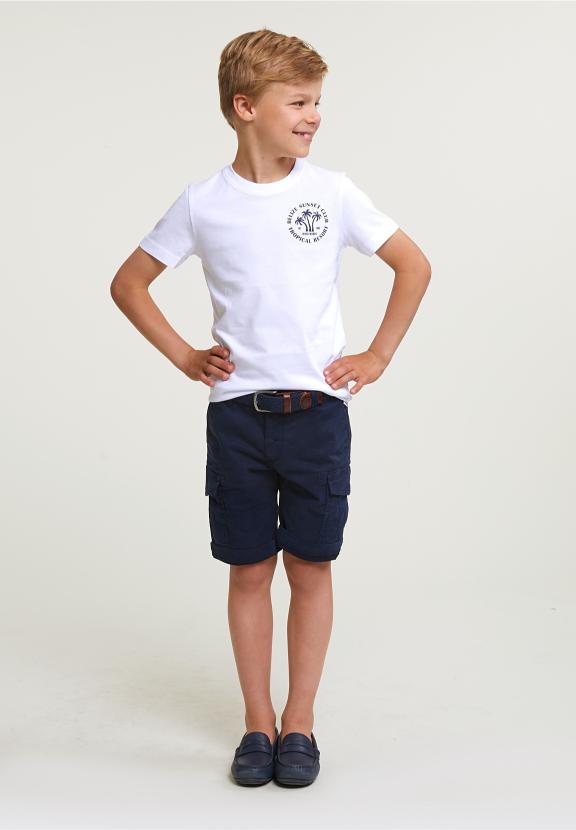 Normal Fit Basic T-Shirt Short Sleeves White - Blanc