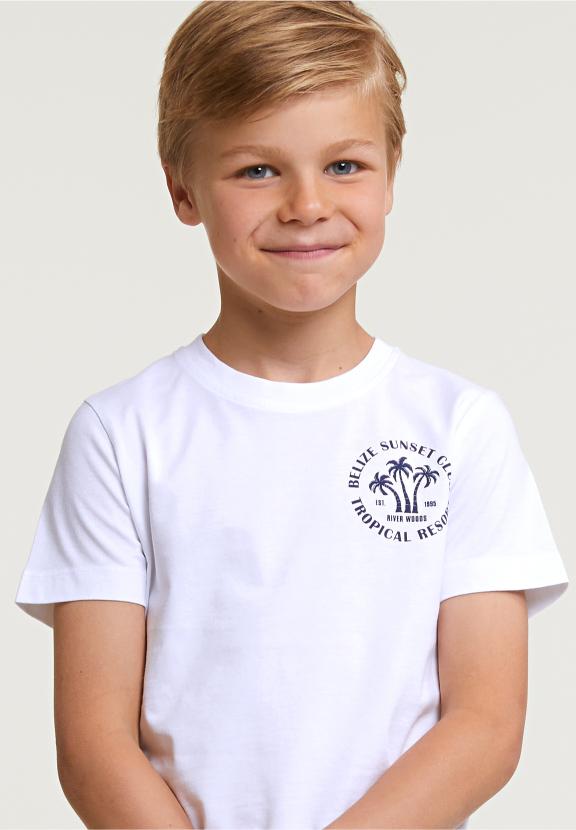 Normal Fit Basic T-Shirt Short Sleeves White - Blanc