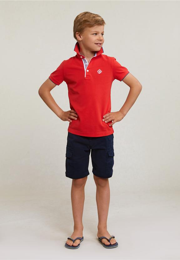 Custom Fit Fancy Polo Short Sleeves Stanford Red - Rouge