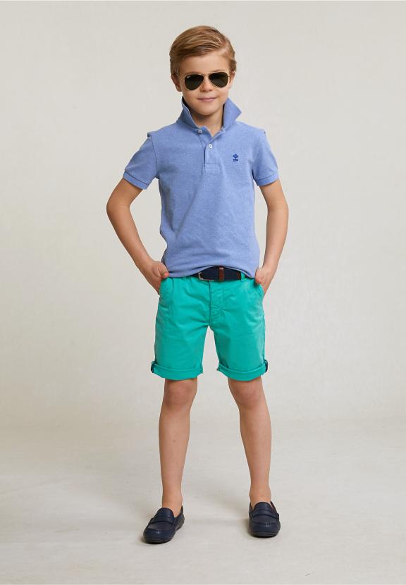 Cotton Basic Chino Short Stretch Moscow Mule - Vert