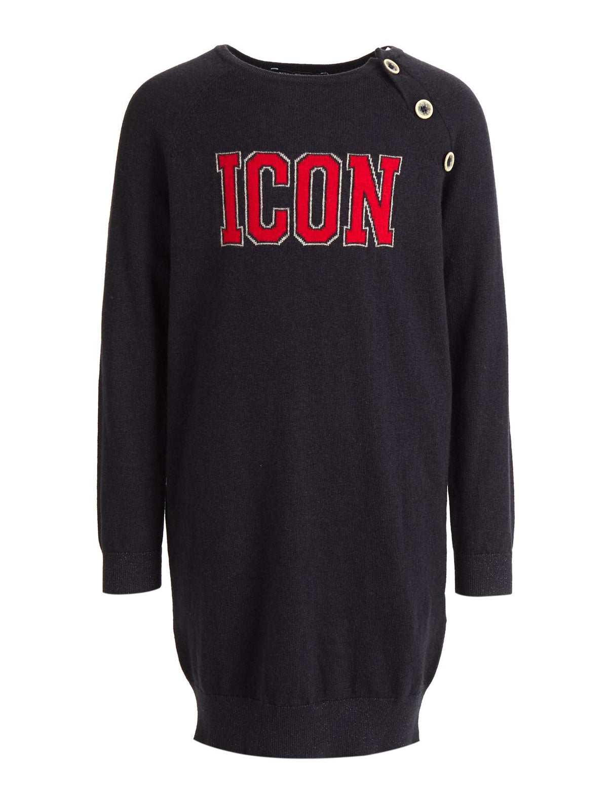 Loose Wool Dress In Blue - Bleu