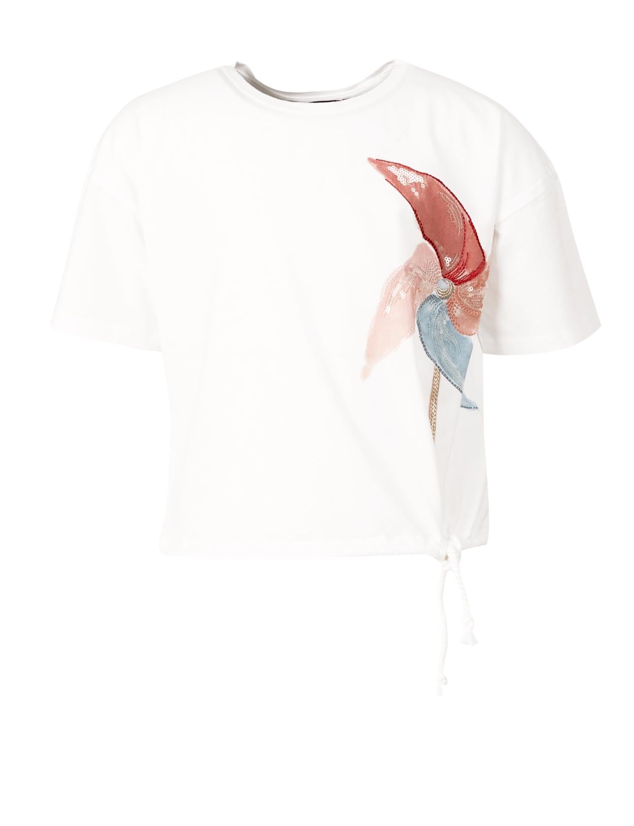 Crew Neck Tee Ss Bottom Cord - White - W