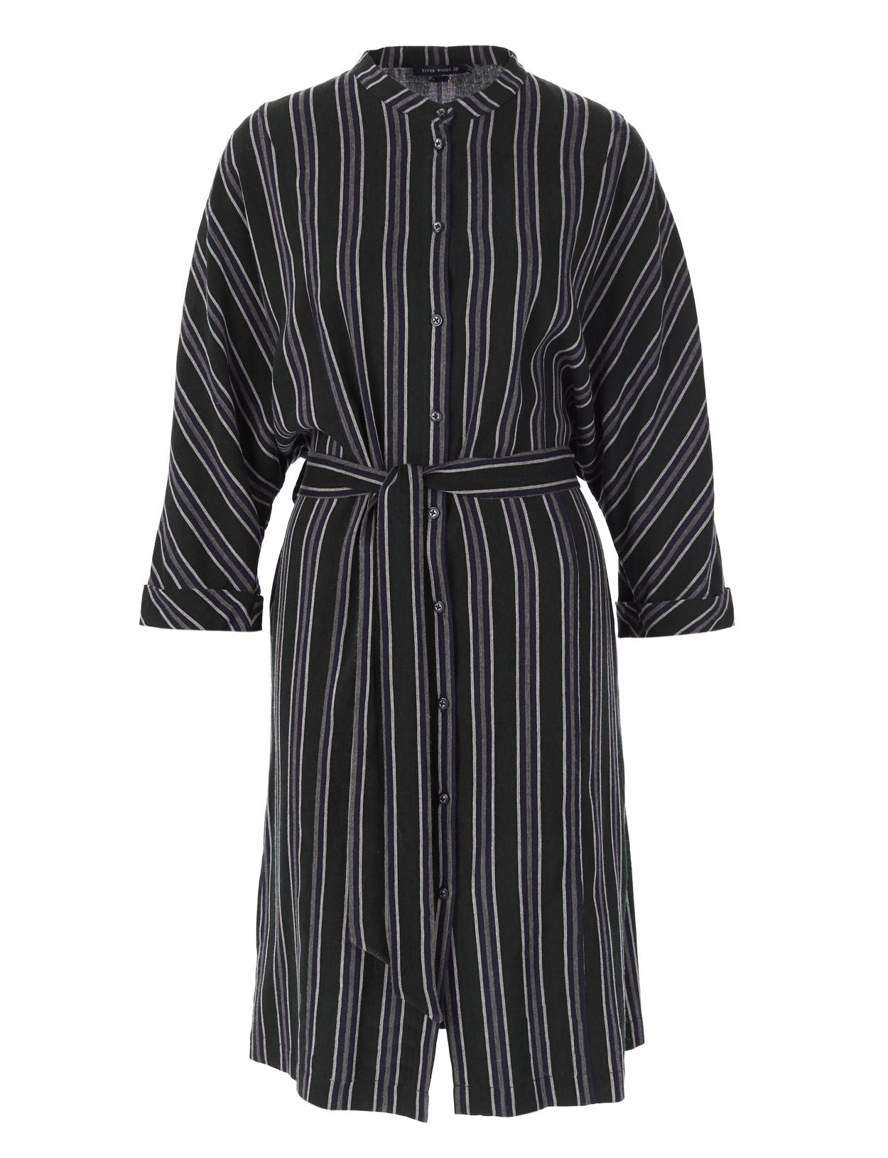 Kimono Sleeve Shirt Dress In Green - Vert