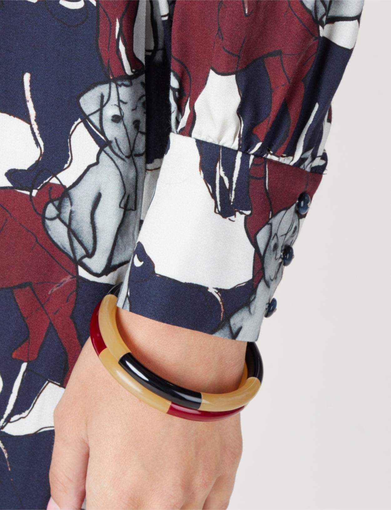 Printed Viscose Dress In Multi - Multi