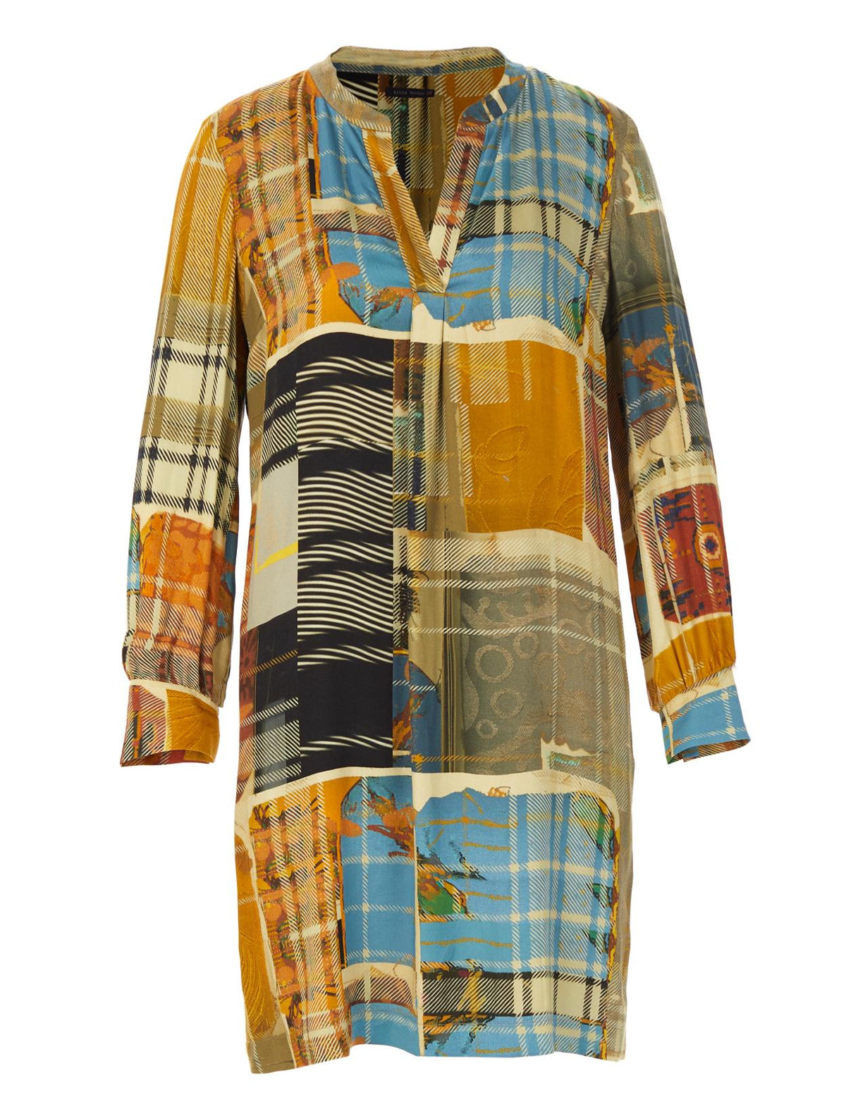 Printed Viscose Dress In Multi - Multi