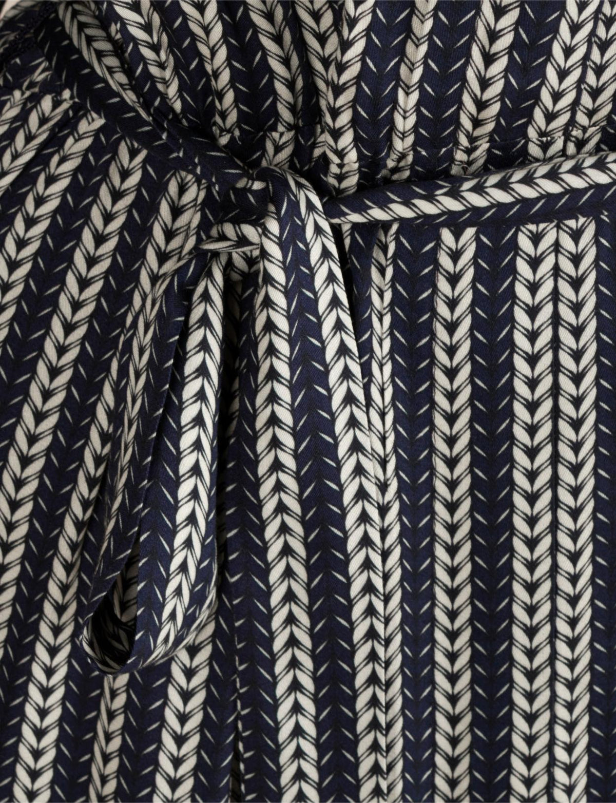 Viscose Dress With Belt In Blue - Bleu