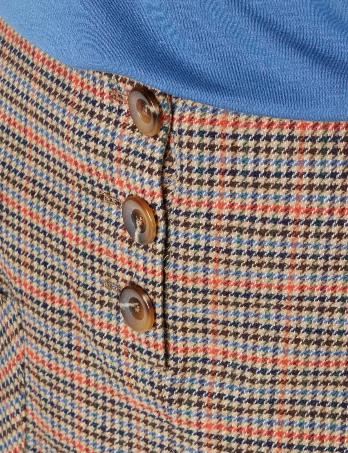 Skirt With Large Pockets In Blue - Bleu