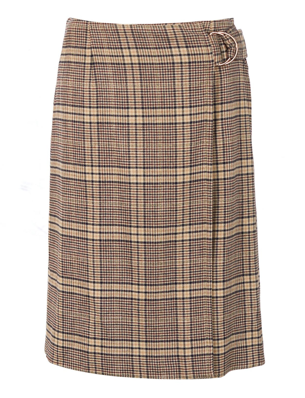 Wrap Midi Skirt In Brown - Marron