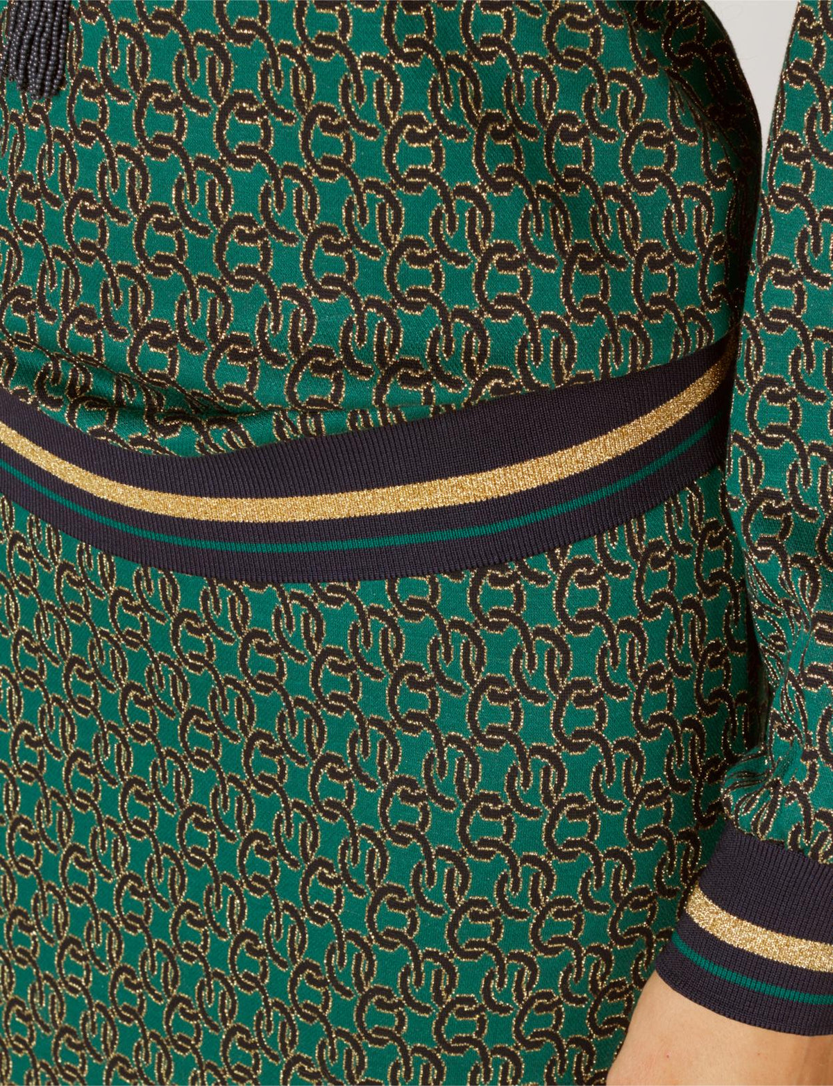 Skirt With Glitter Details In Green - Vert