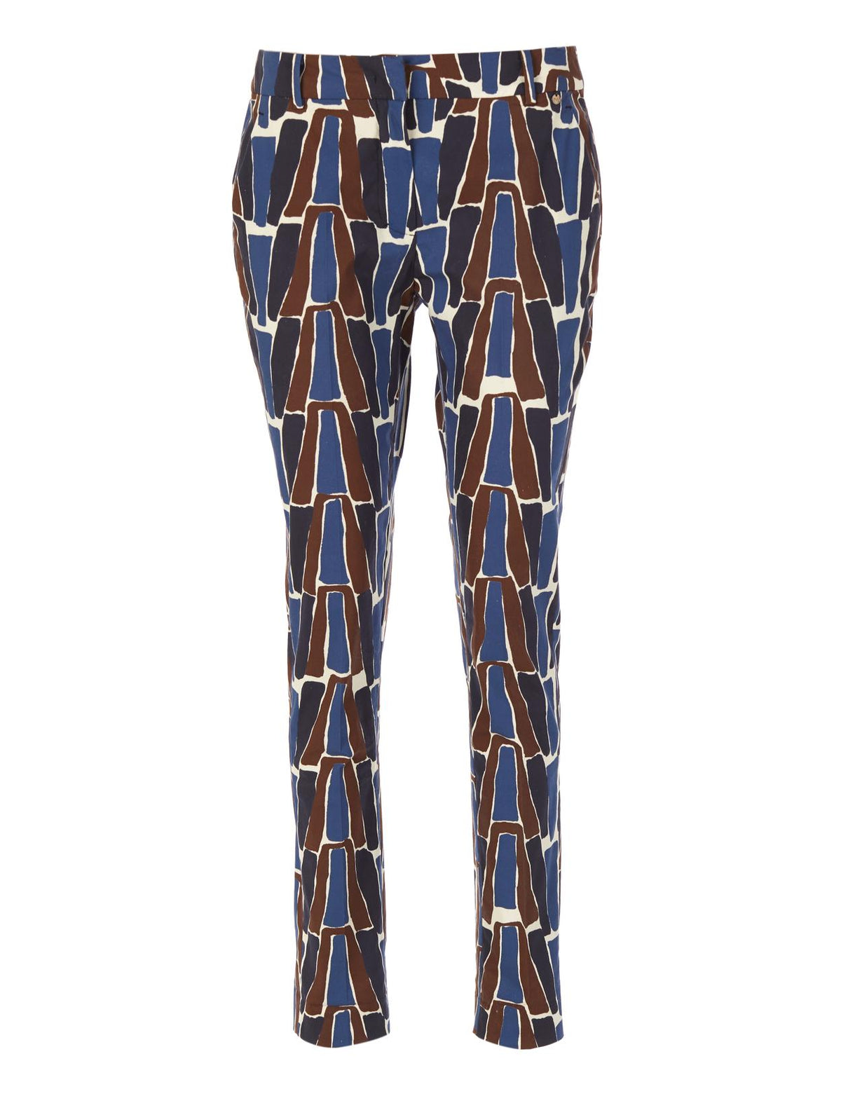 Cotton Chino Pants In Blue - Bleu