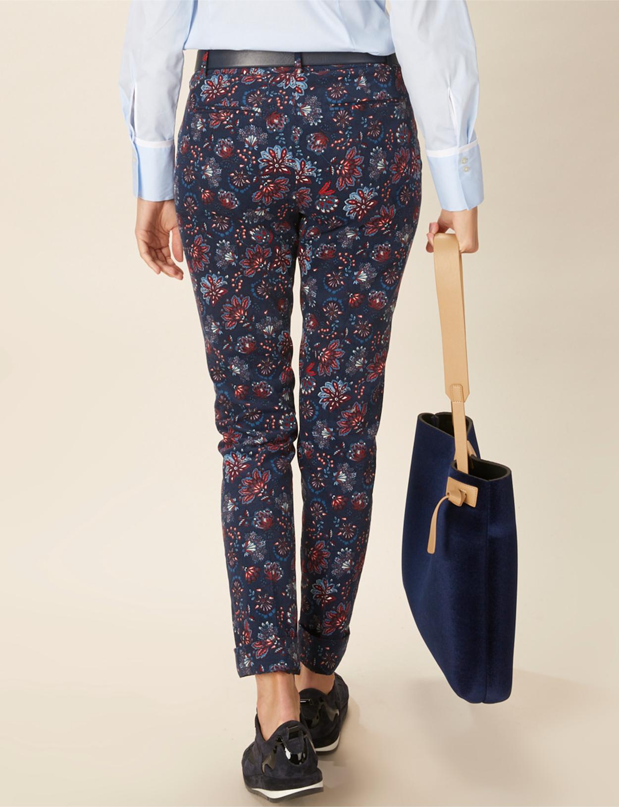 Cotton Chino Pants In Blue - Bleu