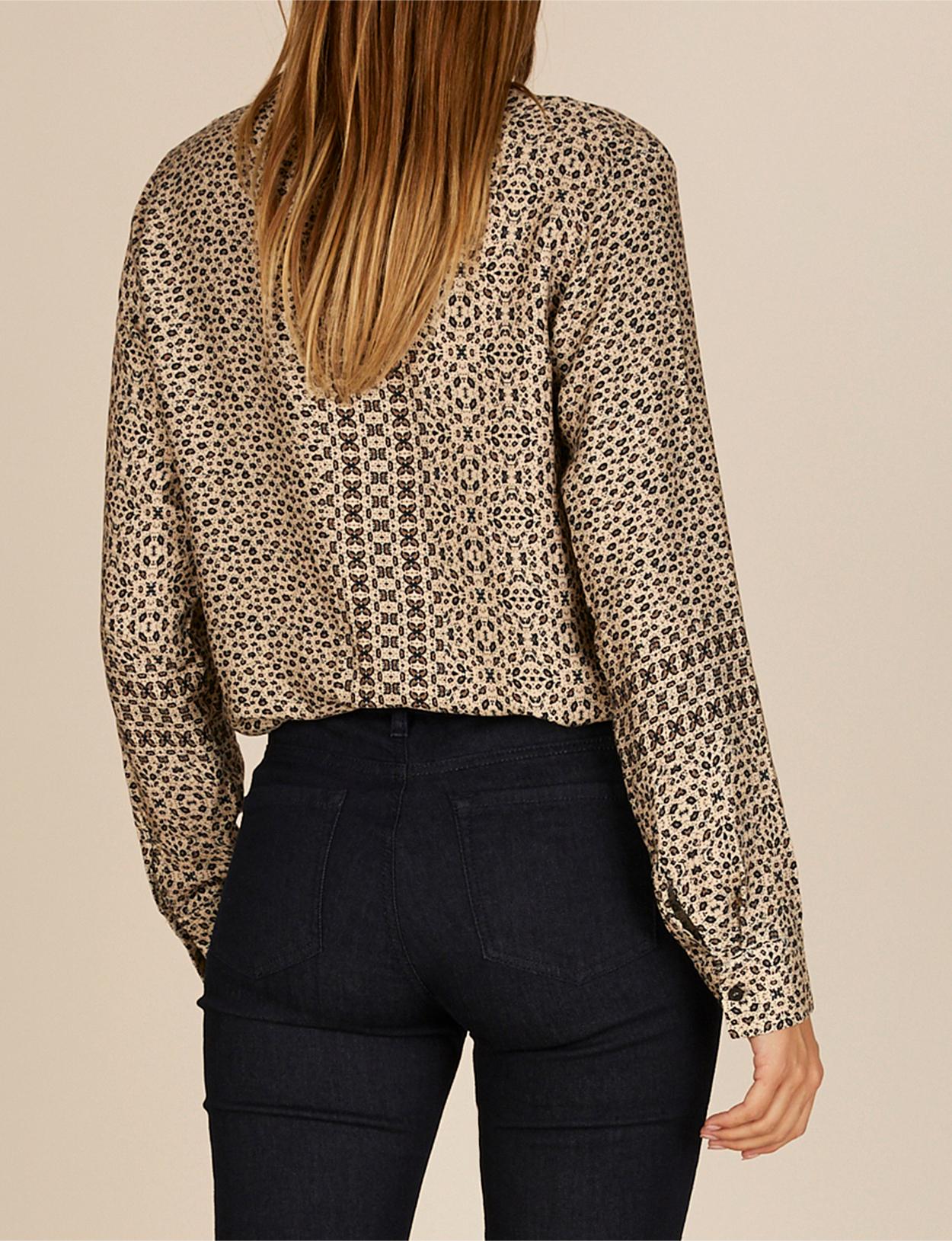 Long Viscose Shirt In Pink - Rose