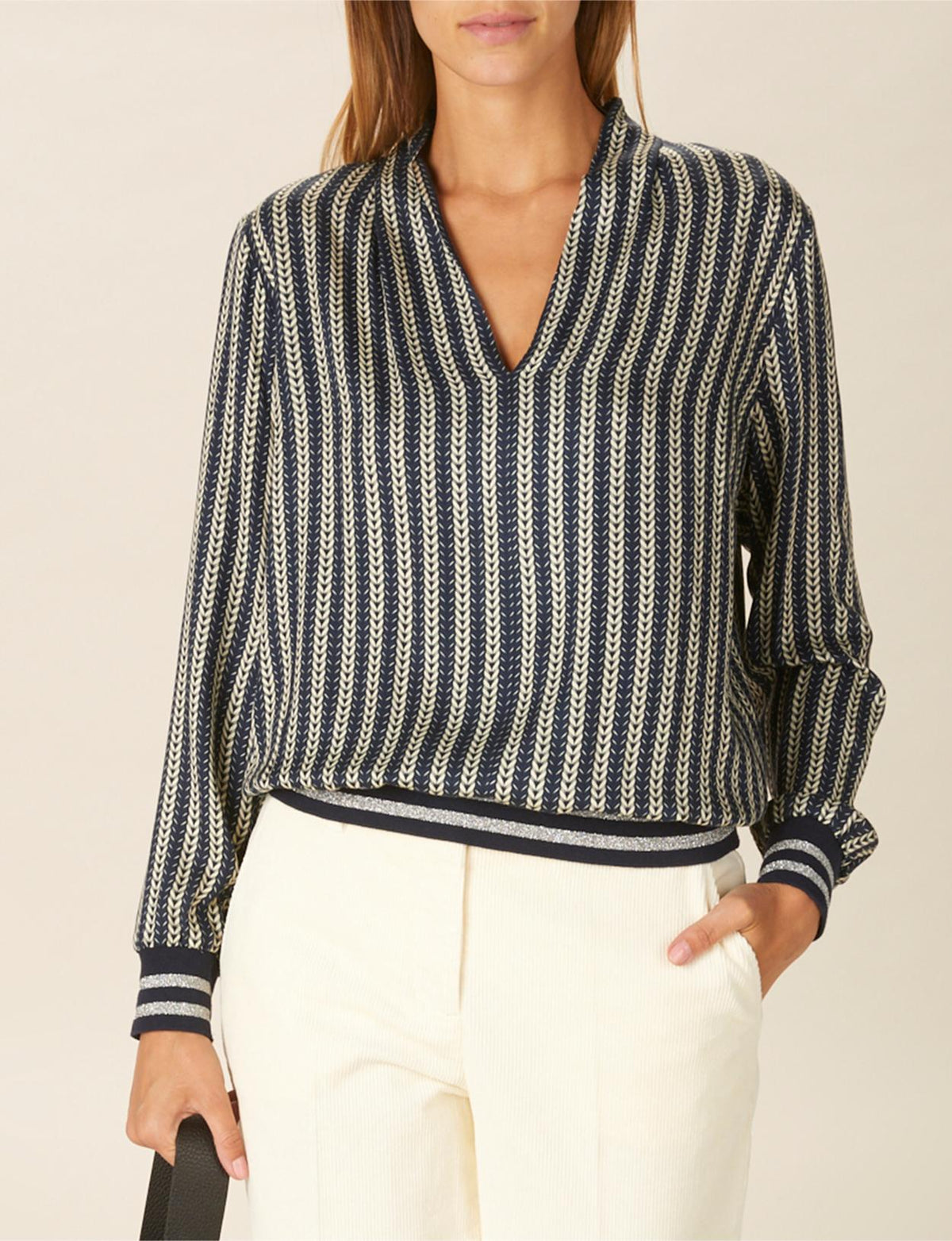 Viscose Popover Shirt In Blue - Bleu